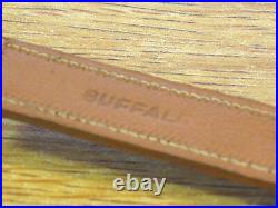 Bracelet de montre Buffalo vintage authentique 14 mm marron fabriqué aux États-Unis années 1950/60