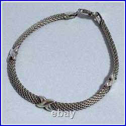 Bracelet maille Italie argent 925 17,5 cm bijou ancien vintage du Japon