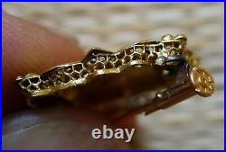 Broche Or 18 Carats Napoléon III Perle Ancien Antique 18K Gold French Brooch Pin