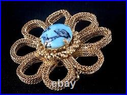 Broche ancienne 1965 CHRISTIAN DIOR plaqué or GROSSE Germany