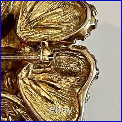 Broche ancienne en or Judy Lee, 4,6 x 4,7 cm, occasion, bijoux classiques