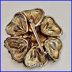 Broche ancienne en or Judy Lee, 4,6 x 4,7 cm, occasion, bijoux classiques