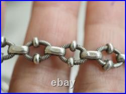 Chaine Giletiere Montre Gousset Ancien Argent Massif Antique Silver Albert Chain
