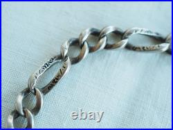 Chaine Montre Gousset Ancien Argent Massif Antique Silver Albert Chain