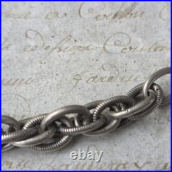Chaine de Montre CHATELAINE Ancienne en Argent XIXè Belle Maille