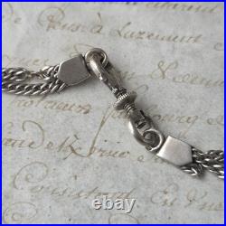 Chaine de Montre CHATELAINE Ancienne en Argent XIXè Belle Maille