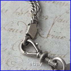 Chaine de Montre CHATELAINE Ancienne en Argent XIXè Belle Maille