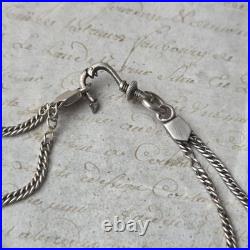 Chaine de Montre CHATELAINE Ancienne en Argent XIXè Belle Maille
