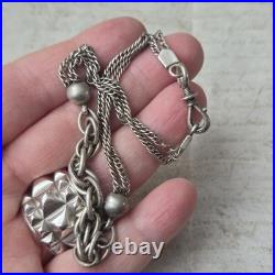 Chaine de Montre CHATELAINE Ancienne en Argent XIXè Belle Maille