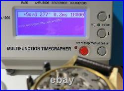 Chronographe ancien Wertex Valjoux 7734, boitier or 18K, compteur 45m