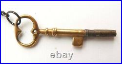 Clé de montre gousset en OR massif 18k gold clef key ancien 19e siècle