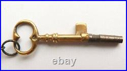 Clé de montre gousset en OR massif 18k gold clef key ancien 19e siècle
