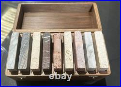 Coffret en bois, collection, pistolet ancien, montres, bijoux, couteaux, bois