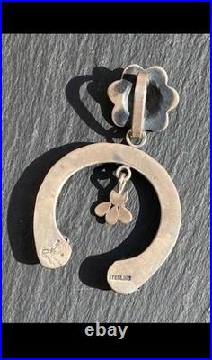 Collier Navajo Delbert Gordon style ancien timbre bijoux utilisé du Japon