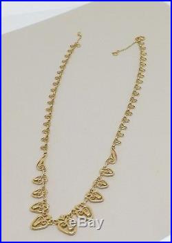 Collier ancien / filigrane / Joaillerie Or jaune 18k / 750/1000 / Or 18 carats
