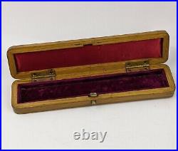 Collier bracelet antique doublé de soie et de velours boîte à bijoux en chêne de bois victorien