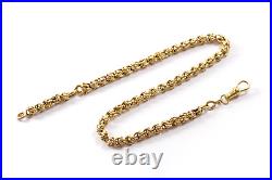 Collier chaine de montre en or rose 18k, bijou ancien, chaine ancienne