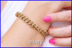 Collier chaine de montre en or rose 18k, bijou ancien, chaine ancienne