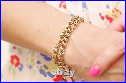 Collier chaine de montre en or rose 18k, bijou ancien, chaine ancienne