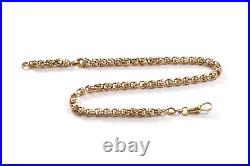 Collier chaine de montre en or rose 18k, bijou ancien, chaine ancienne