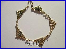 Collier draperie ancien filigranes Or massif 2 couleurs 18 carats gold 750