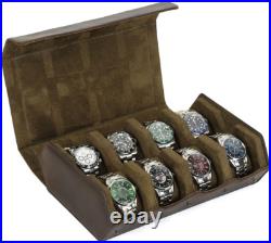 Crazy Horse Boîtier de Montre en Cuir pour Homme Grande Capacité Montre Boîte de Voyage Montres S