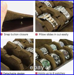 Crazy Horse Boîtier de Montre en Cuir pour Homme Grande Capacité Montre Boîte de Voyage Montres S