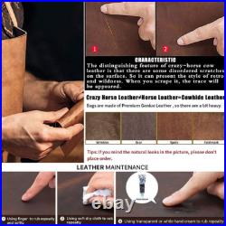 Crazy Horse Boîtier de Montre en Cuir pour Homme Grande Capacité Montre Boîte de Voyage Montres S