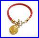 Cuir-rouge-14-carats-plaque-or-romain-grec-cesar-bracelet-style-antique-bascule-neuf-01-pxd