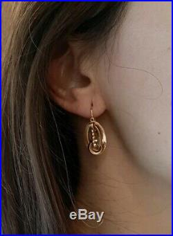 DORMEUSES Anciennes en Or 18cts Boucles d'oreilles anciennes femme GOLD EARRINGS