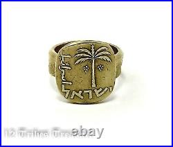 Date Double Coin ring Palm Femmes Bijoux fait main pour son agorot Bible Israël