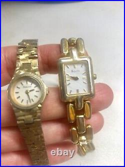 Deux montres femme vintage Bulova, ton or telles quelles