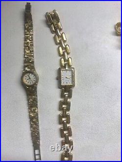 Deux montres femme vintage Bulova, ton or telles quelles