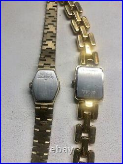 Deux montres femme vintage Bulova, ton or telles quelles