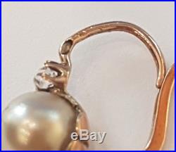 Dormeuses Or 18 Carats + Perles / Gold Earring Pearl / Boucles Anciennes