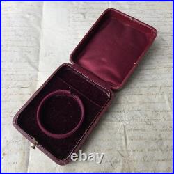 ECRIN Ancien A Bijou en Cuir XIXè Napoléon III Pendentif Montre Palais Royal