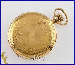 Elgin Ancien Mini Hunter 18K or Jaune Poche Montre Gr 208 Taille 0 7 Bijou