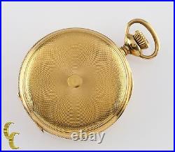 Elgin Ancien Mini Hunter 18K or Jaune Poche Montre Gr 208 Taille 0 7 Bijou