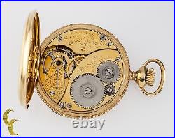 Elgin Ancien Mini Hunter 18K or Jaune Poche Montre Gr 208 Taille 0 7 Bijou