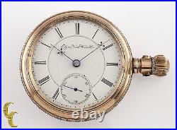 Elgin Ancien Ouvert Visage or Rempli Poche Montre Gr 27 Taille 18 15 Bijou