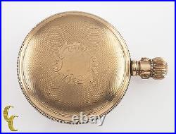 Elgin Ancien Ouvert Visage or Rempli Poche Montre Gr 27 Taille 18 15 Bijou