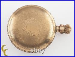 Elgin Ancien Ouvert Visage or Rempli Poche Montre Gr 27 Taille 18 15 Bijou