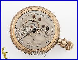 Elgin Ancien Ouvert Visage or Rempli Poche Montre Gr 27 Taille 18 15 Bijou