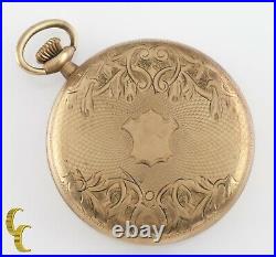 Elgin Ancien Ouvert Visage or Rempli Poche Montre Gr 303 Taille 12 7 Bijou