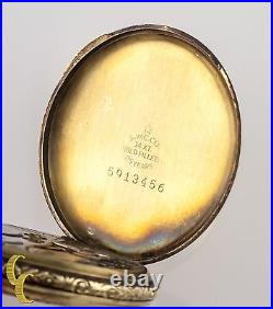 Elgin Ancien Ouvert Visage or Rempli Poche Montre Gr 345 Taille 12 17 Bijou