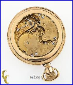 Elgin Ouvert Visage 14K Jaune Gf Ancien Poche Montre Gr 117 6S 17 Bijou 1897