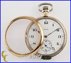 Elgin Ouvert Visage 14K or Jaune Ancien Poche Montre Gr 315 12S 15 Bijou