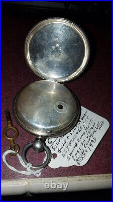 English pocket watch silver case