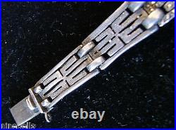 Fabuleux bracelet antique grenat sterling et marcasite chinois