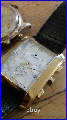 Fond d horloger Montre chronographe ancienne BULOVA pour pieces ou a restaurer